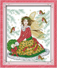 Набір для вишивання за нанесеною на канву схемою "The fairy tale fairy". AIDA 14CT printed, 28*33 см - зображення 1