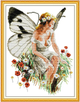 Набір для вишивання за нанесеною на канву схемою "Butterfly fairy 13" AIDA 14CT printed, 30*37 см - зображення 1