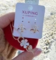 Набір прикрас Xuping Квітка з камінцями 3 в 1 (ланцюжок, кулон, сережки) 18K 77-555 - зображення 4