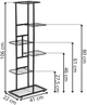 Підставка для квітів Springos металева з 6 полицями 106 см Чорна GA0214 (5908455306089) - зображення 16