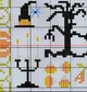 Набор для вышивания по нанесённой на канву схеме "Halloween". AIDA 14CT printed 28*28 см - изображение 4