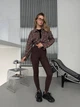 Жіночі однотонні лосини Uaclothes 46-48 Коричневий (like36580-170061350) - изображение 2