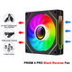 Вентилятор Power Train PRISM 4 Pro 120mm ARGB (Black REVERSED) (PT PRISM 4 Pro 120mm black reversed) - изображение 1