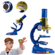 Комплект детский телескоп с тремя окулярами разной кратности и штативом Little Scientist Синий + микроскоп с увеличением до 450х Play Smart набор для научных исследований - изображение 4