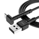 Угловой USB Type-C кабель Golf GC-69, черный - изображение 1