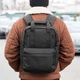 Рюкзак сумка чоловічий PROFI Black чорний міський для ноутбука 15.6 з міцної тканини Cordura та фурнітурою YKK - зображення 4