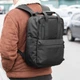 Рюкзак сумка чоловічий PROFI Black чорний міський для ноутбука 15.6 з міцної тканини Cordura та фурнітурою YKK - зображення 14