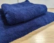 Набор турецких махровых однотонных полотенец Zeron 50х90+70х140 Dark Blue плотность 500 г/м2 - изображение 4