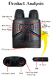 Комплект Цифровой бинокль ночного видения Hunter H4000NV Nightvision ночной визор с фото и видео съемкой Черный + Тактический рюкзак до 80 л - изображение 8