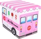 Skrzynia na zabawki Hedo z pufą Samochód Ice Cream (5904041123535) - obraz 1