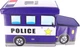 Skrzynia na zabawki Hedo z pufą Wóz policyjny (5904041123542) - obraz 1