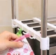 Полка органайзер для микроволновки Wellamart кухонный стилаж раздвижной с крючками на три полки для СВЧ печи - изображение 9