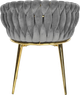 Krzesło welurowe Hedo Glamour Szare (5907184130132) - obraz 4
