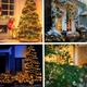 Вулична гірлянда нитка 20м 200LED теплий білий 220В статичний режим для прикраси території - зображення 7