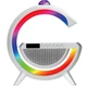 Лампа нічник з бездротовою зарядкою USB висота 228 ширина 180 Bluetooth стовпчик дискошар G2388A колір білий - зображення 3