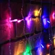 Гирлянда водопад 320LED 3х2м разноцветная для украшения окон с 8 режимами свечения и солнечным питанием - изображение 5