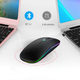 Безпроводная компьюторная мышь, безшумная, оптическая 2.4G+Bluetooth подключением c RGB-подсветкой DPI 800/1000/1200 черная X1_black - изображение 8