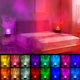 Світильник колонка LED нічник акумуляторний RGB білий з ефектом водяної брижі USB живлення пульт управління - зображення 2