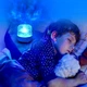 Світильник колонка LED нічник акумуляторний RGB білий з ефектом водяної брижі USB живлення пульт управління - зображення 7