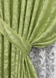 Комплект штор VR-Textil Жакард Вензель 150х270 2шт і Тюль 500х270 297ш-1147т Салатовий з білим 71-095/4 - зображення 4