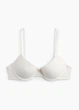 Бюстгальтер жіночий з push-up в рубчик з мереживом H&M 75D білий (13717) - зображення 1