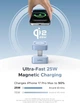 Беспроводное зарядное устройство Ugreen W752 2-in-1 Magnetic Wireless Charger 25W QI2.2 Starlight Blue (UGR-55960B) - изображение 3