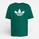 Футболка хлопковая длинная мужская Adidas Originals Adicolor Trefoil KE0900 L Зеленая (4068805060397) - изображение 6