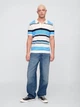 Поло длинное мужское GAP 552321058 XL Белый с синим (1159854818) - изображение 3