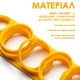 Резиновая петля -эспандер EVAPOL 2-7 кг, желтая, резина для подтягиваний, фитнеса и тренировок - изображение 3