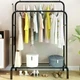 Вешалка-стойка Double Floor Hanger с полкой для обуви, металлическая черная, 150×110×55 см - изображение 2