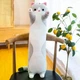 Мягкая игрушка Кот Батон 110 см, плюшевая подушка для сна и отдыха, Серый - изображение 2