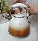 Чайник со свистком Edenberg EB-8865 3 л из нержавеющей стали белый - изображение 10