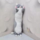 Котик-подушка антистресс, Кот Батон 90 см — мягкая игрушка для обнимашек, Серый - изображение 3