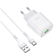 Зарядное устройство с кабелем USB/Type-C 1 м HOCO C72Q Glorious 18 W белый - изображение 1