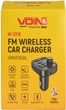 FM-трансмиттер Voin W-3318, 12-24V 2 USB 2.4A, PD 30W, BT5.0, Hands free, вольтметр - изображение 4
