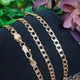 Цепочка Xuping Jewelry 4мм 55см медицинское золото позолота 18К панцирное плетение ц825 - изображение 1