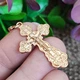 Крестик Xuping Jewelry длина 3.9см на цепочку до 4мм медицинское золото позолота 18К к176 - изображение 1