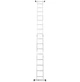 Алюминиевая лестница-трансформер Ladder STANDARD (4х4 ступенек) двусторонняя расставная (26634) - изображение 7