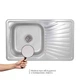 Кухонна мийка Brinex 7848 0,8 мм Micro Decor (BRIN7848MDEC08) - зображення 4