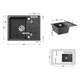 Кухонная мойка Lidz 650x500/200 GRF-13 (LIDZGRF13650500200) - изображение 2