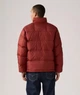 Чоловіча пухова куртка Levi's без капюшона XL червоно-коричнева - зображення 3