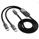 Кабель Hoco U139 Type-C на Type-C + Type-C 100 Вт 1.2м - зображення 1