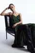 Сукня жіноча COS tiered paisley-jacquard silk maxi dress 1191224002 36 Зелений - изображение 4