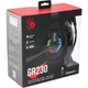 Ігрова гарнітура Bloody GR230 з LED підсвічуванням, чорний колір, Bluetooth v5.2 + 2.4GHz + 3.5 Jack (GR230 (Black)) - зображення 6