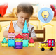 Магнитный конструктор Picasso Tiles The Building Blocks With Car 61 деталь (28244) (817338022402) - изображение 2