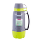 Термос Glass Pleasure 1,8л дзеркальна колба та 2 чашки Gray-Green - зображення 1
