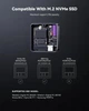Корпус чохол з екраном DOCKCASE Pocket Smart 2230 M.2 NVMe SSD Enclosure - Захист від втрати живлення корпусу SSD 3s, виявлення несправності SSD, USB-C 3.2 (10 Гбіт/с) Корпус NVMe підтримує 2230 SSD M.2 NVMe/PCle до 2 ТБ (Чорний матовий) - зображення 7
