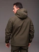 Анорак чоловічий з капюшоном на флісі Softshell хакі L 3749764s3 - изображение 2