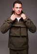 Анорак чоловічий з капюшоном на флісі Softshell хакі L 3749764s3 - изображение 7