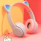 Дитячі бездротові навушники Bluetooth з вушками та LED-підсвіткою, світлодіодні, для дітей - зображення 4